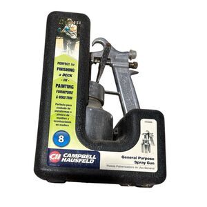 Campbell Hausfeld General Purpose Spray Gun, Decks Furniture Trim Hard Case, New